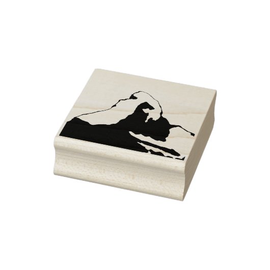 Matterhorn - Zwitserse Franse Italiaanse Alpen Rubberstempel (Stempel)