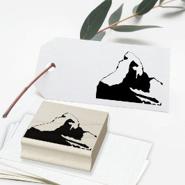 Matterhorn - Zwitserse Franse Italiaanse Alpen Rubberstempel