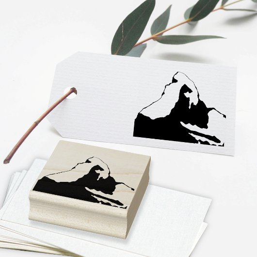Matterhorn - Zwitserse Franse Italiaanse Alpen Rubberstempel