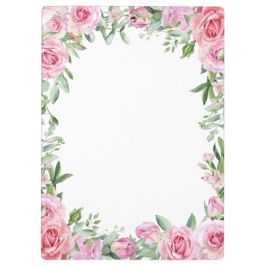 Matteüs 11:28 Motivatie Bijbelvers Floral Roos Klembord (Achterkant)