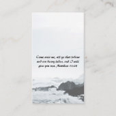 Matteüs 11:28 Ocean Red Sunset QR-code Visitekaartje (Voorkant)