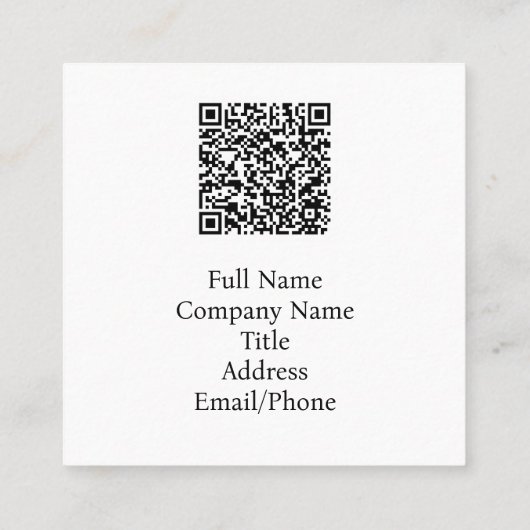 Matteüs 11:28 Vuurtoren Vierkante Visitekaartje (Achterkant)