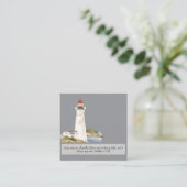 Matteüs 11:28 Vuurtoren Vierkante Visitekaartje (Staand voorkant)