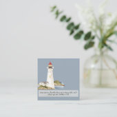 Matteüs 11:28 Vuurtoren Vierkante Visitekaartje (Staand voorkant)