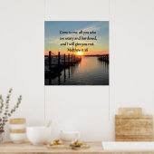 MATTEÜS 11:28 ZONSONDERGANGSSCHRIFT POSTER (Keuken)