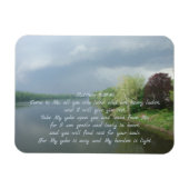 Matteüs 11 bewolkte riviermagneet magneet (Horizontaal)