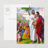Matteüs 14:13-21 Jezus voedt 5000 Mannen briefkaar Briefkaart (Voorkant / Achterkant)