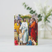 Matteüs 19:13-15 Kleine kinderen komen naar Jezus Briefkaart (Staand voorkant)