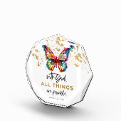 Matteüs 19:26 Alle dingen zijn mogelijk Vlinder Fotoblokken (Rechts)