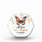 Matteüs 19:26 Alle dingen zijn mogelijk Vlinder Fotoblokken (Voorkant)