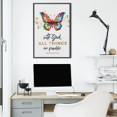 Matteüs 19:26 Alle dingen zijn mogelijk Vlinder Poster