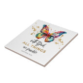 Matteüs 19:26 Alle dingen zijn mogelijk Vlinder Tegeltje (Zijkant)