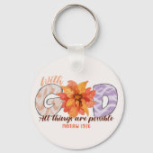 Matteüs 19:26 Christelijk Bijbelvers Sleutelhanger (Voorkant)