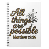 Matteüs 19:26 notitieboek (Voorkant)