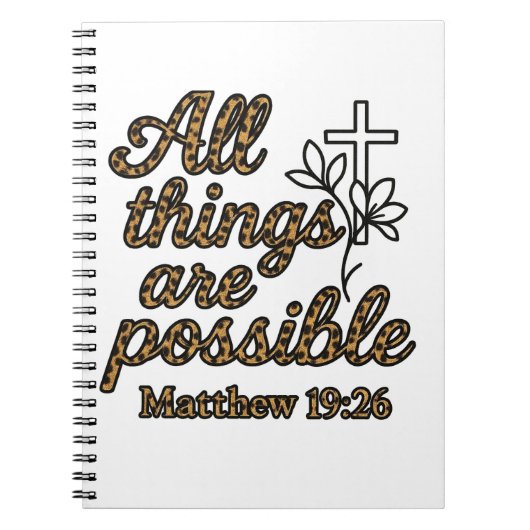 Matteüs 19:26 notitieboek (Voorkant)