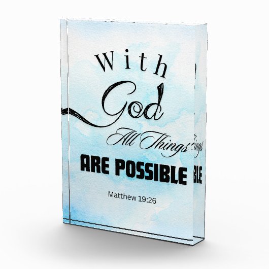 Matteüs 19:26 Typografie Ontwerp Fotoblokken (Rechts)