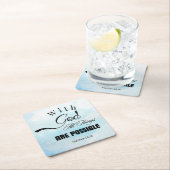 Matteüs 19:26 Typografie Ontwerp Kartonnen Onderzetters (Insitu)