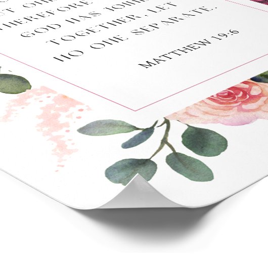 Matteüs 19:6 God heeft samengevoegd Poster (Hoek)