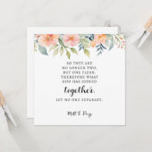 Matteüs 19:6, Huwelijk Bijbelvers Kaart (Voorkant / Achterkant in situ)