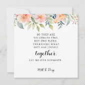 Matteüs 19:6, Huwelijk Bijbelvers Kaart (Voorkant)