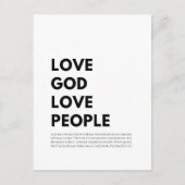 Matteüs 22:37-40 Liefde God Liefde Mensen Briefkaart (Voorkant)
