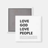 Matteüs 22:37-40 Liefde God Liefde Mensen Magneet (Voorkant / Achterkant)