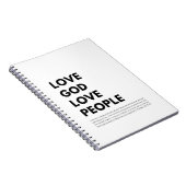 Matteüs 22:37-40 Liefde God Liefde Mensen Notitieboek (Rechterzijde)