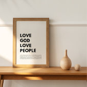 Matteüs 22:37-40 Liefde God Liefde Mensen Poster