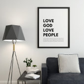 Matteüs 22:37-40 Liefde God Liefde Mensen Poster