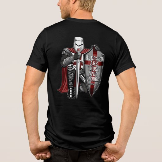 Matteüs 24:13  Tri-Blend shirt (Achterkant)