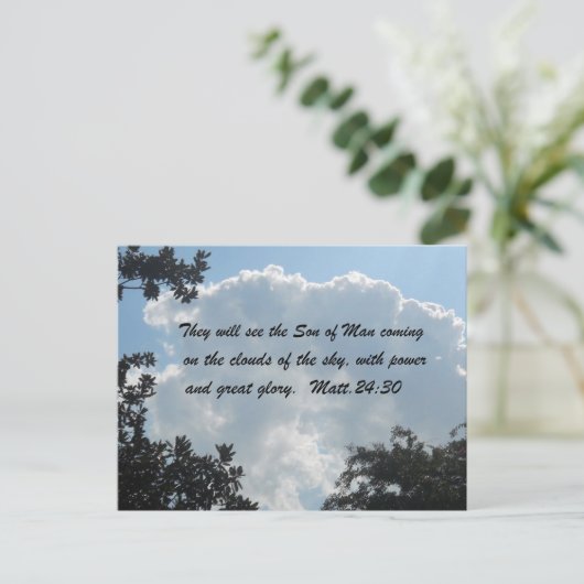 Matteüs 24:30 briefkaart (Staand voorkant)
