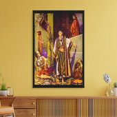 Matteüs 26:69-75 Petrus ontkent Jezus doek Canvas Afdruk (Insitu (Woonkamer))