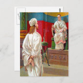 Matteüs 27:11-26 Pilatus ondervraagt briefkaart (Voorkant / Achterkant)