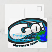 Matteüs 28:19 Postkaart (Voorkant / Achterkant)