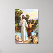 Matteüs 3:13-17 Jezus is gedoopt doek Canvas Afdruk (Voorkant)