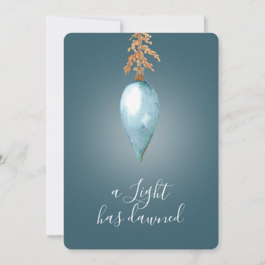 Matteüs 4:16 | Custom Original Waterverf Faith Feestdagenkaart (Voorkant)