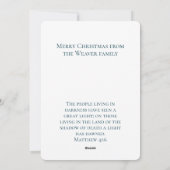 Matteüs 4:16 | Custom Original Waterverf Faith Feestdagenkaart (Achterkant)