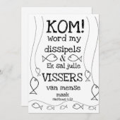 Matteus 4:19 feestdagenkaart (Voorkant / Achterkant)