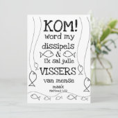 Matteus 4:19 feestdagenkaart (Staand voorkant)