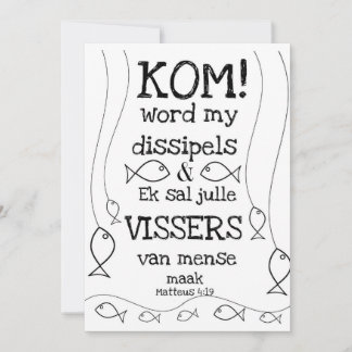 Matteus 4:19 feestdagenkaart