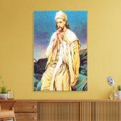 Matteüs 4:1-11 Satan verleidt Jezus omwikkeld doek Canvas Afdruk (Insitu (Woonkamer))