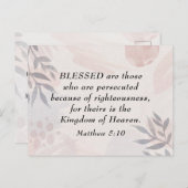 Matteüs 5:10 Gezegend zijn de vervolgde zaligheden Briefkaart (Voorkant / Achterkant)