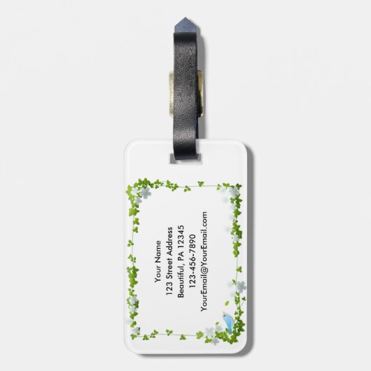 Matteüs 5:11-12 Gezegend bent u zaligheden Bijbel Bagagelabel (Achterkant verticaal)