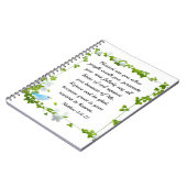 Matteüs 5:11-12 Gezegend bent u zaligheden Bijbel Notitieboek (Linkerzijde)