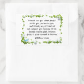 Matteüs 5:11-12 Gezegend bent u zaligheden Bijbel Rechthoekige Sticker (Tas)