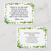 Matteüs 5:11-12 Gezegend bent u zaligheden Bijbel Visitekaartje (Voorkant / Achterkant)