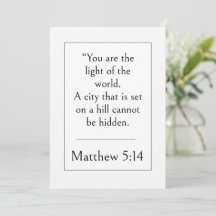 Matteüs 5:14 Bijbelvers, Bemoedigende Schrift