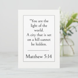 Matteüs 5:14 Bijbelvers, Bemoedigende Schrift Kaart