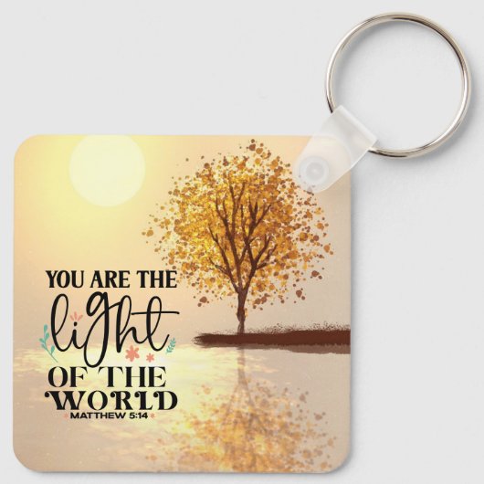 Matteüs 5:14 U bent de Licht Christelijke Bijbel Sleutelhanger (Achterkant)