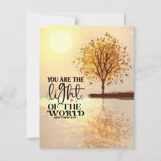 Matteüs 5:14 U bent de Lichte Bijbel Vlakke Kaart (Voorkant)